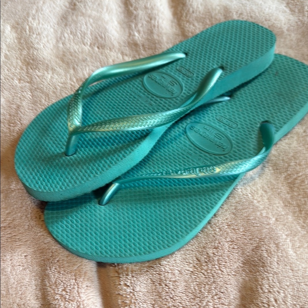 Havaianas Teal Sandals